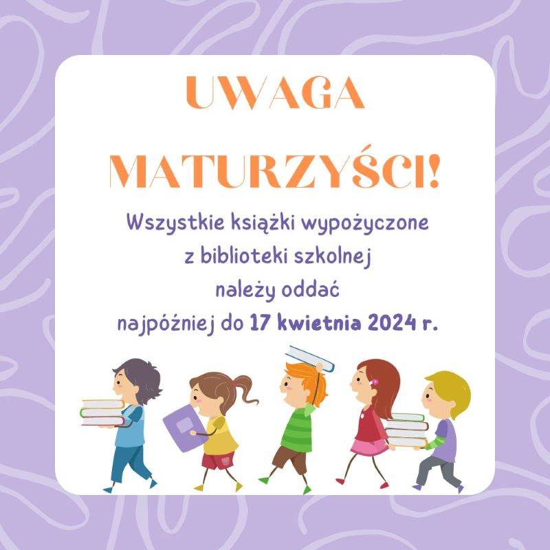 30. Ogłoszenie zwrot książek